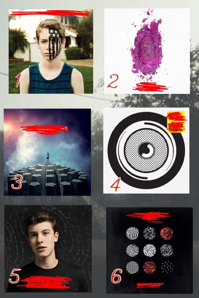 The first person to get the name of all the albums and all the artists right get a spam of likes😘🎧