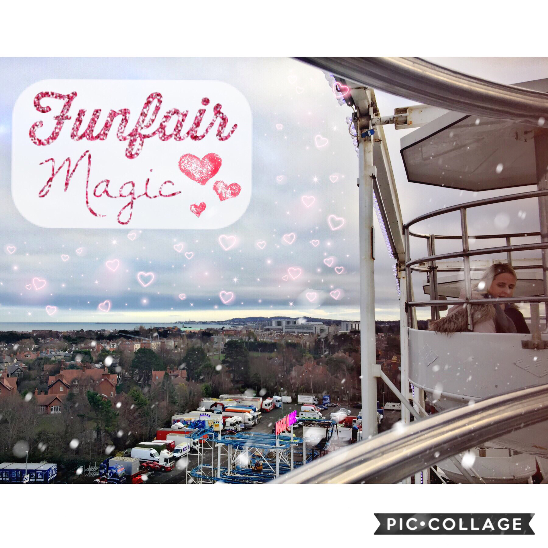 💕🎡💭
My pic from the top of the Ferris Wheel where we got stuck 😂