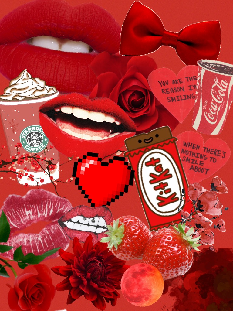 ❤️❤️red❤️❤️ themed collage, hope u like it!!