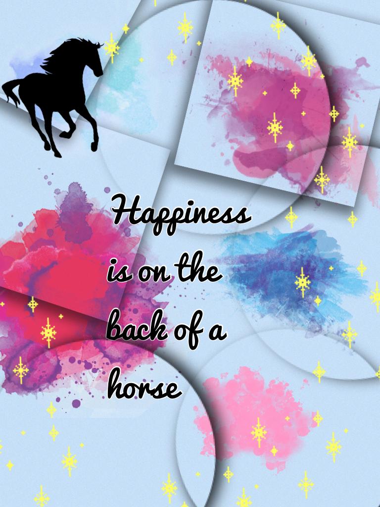 Happiness is on the back of a horse