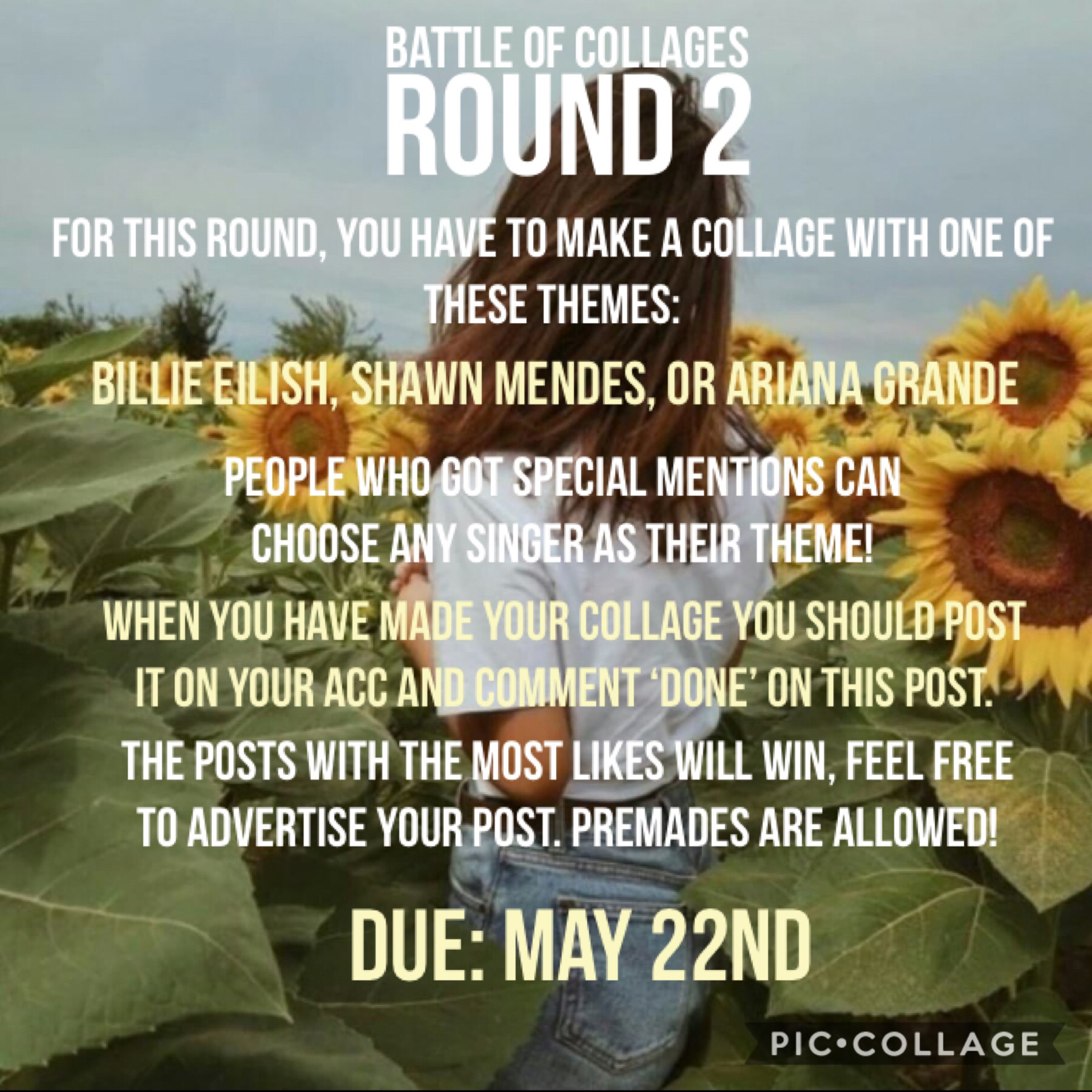 Tap🌻

Round 2! Really sorry this is so late I have a lot of schoolwork with exams coming up hehe😀  Good luck!!