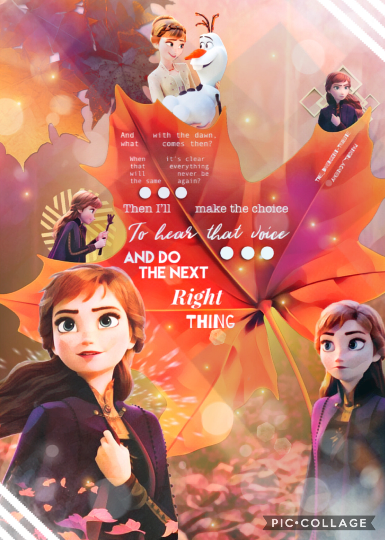 Ok...I’m kinda, sorta, OBSESSING over this! Princess Anna of Arendelle! Please tell me what you think about this...because it has to be one of my favorites ever! 
QOTD: Favorite Fall colors?
AOTD: Orange, Red, and Purple! 

🍁Rate /10!🍁