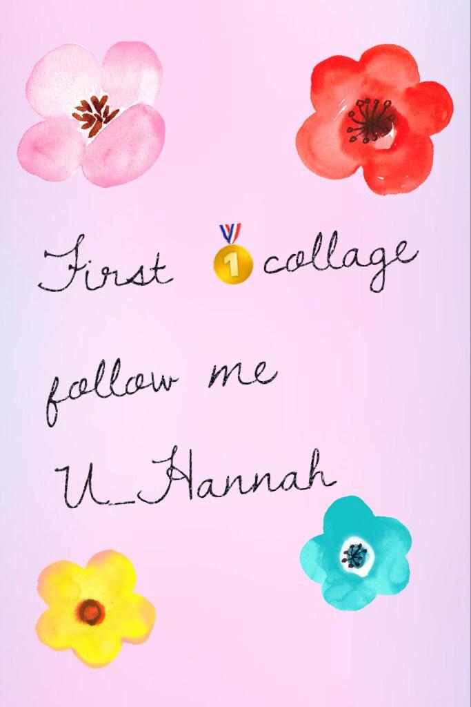 First 🥇collage follow me U_Hannah 