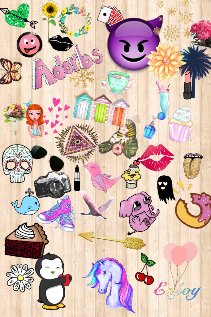 😈 aren't sticker's fun like this and pass on the sticker love by making a sticker collage