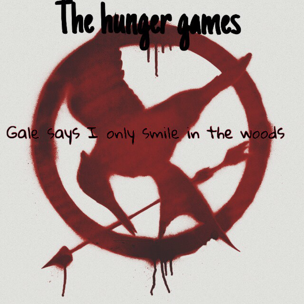 I love this collage. The red is dripping down the wall and I included a saying from The Hunger Games. 