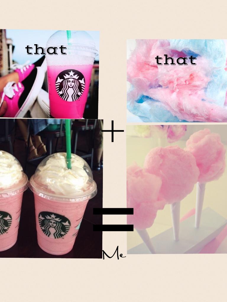 Starbucks cotton candy and regular cotton candy 