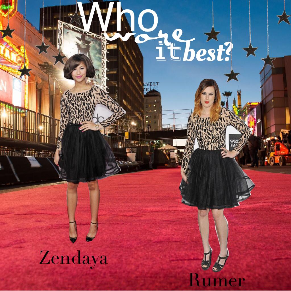 Third Who wore it best! Well, better coz there's only two of them. Zendaya or Rumer?✨✨✨✨✨✨✨✨Alannah