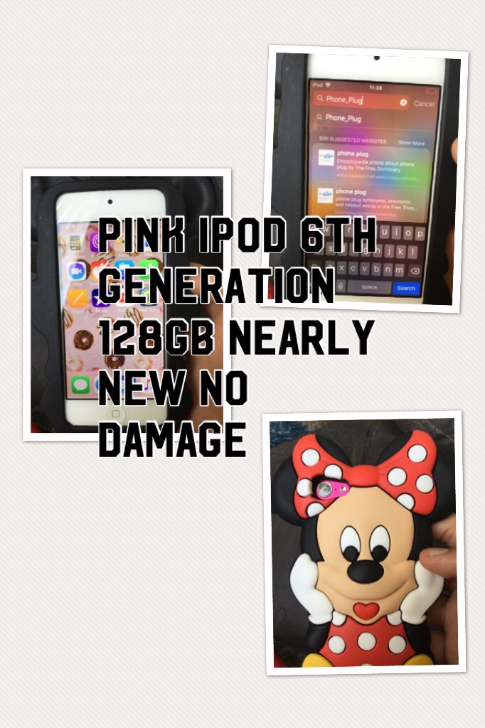 Pink iPod 6th generation 128GB Nearly new no damage
