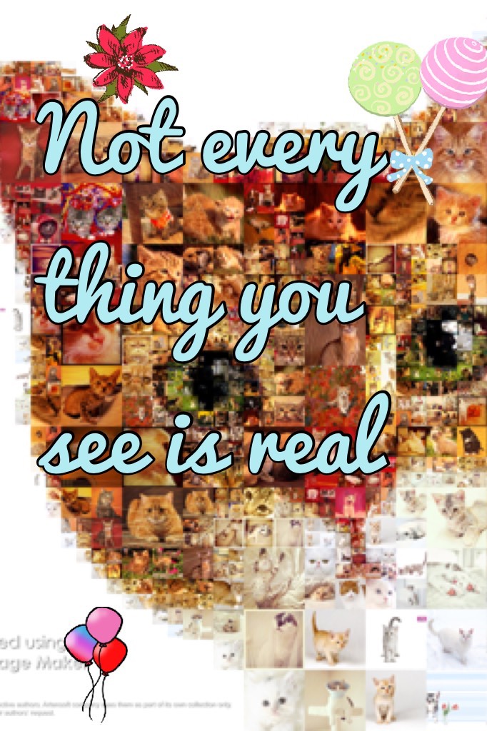 Not every thing you see is real