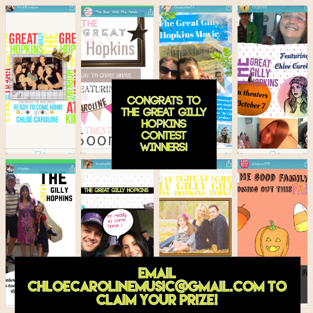 Email chloecarolinemusic@gmail.com to claim your prize!