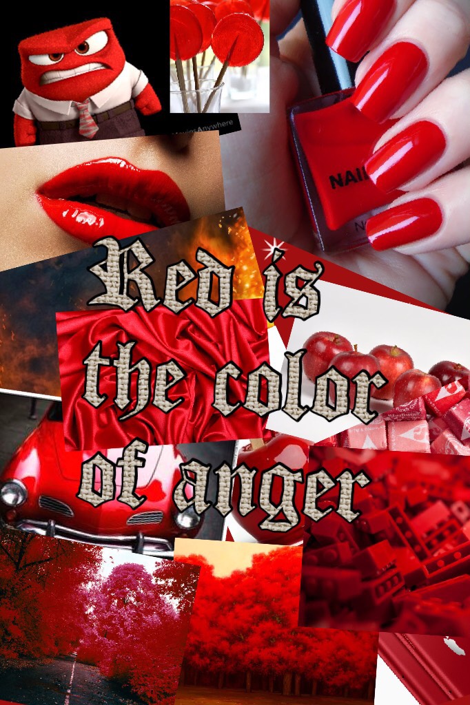 Red is the color of anger