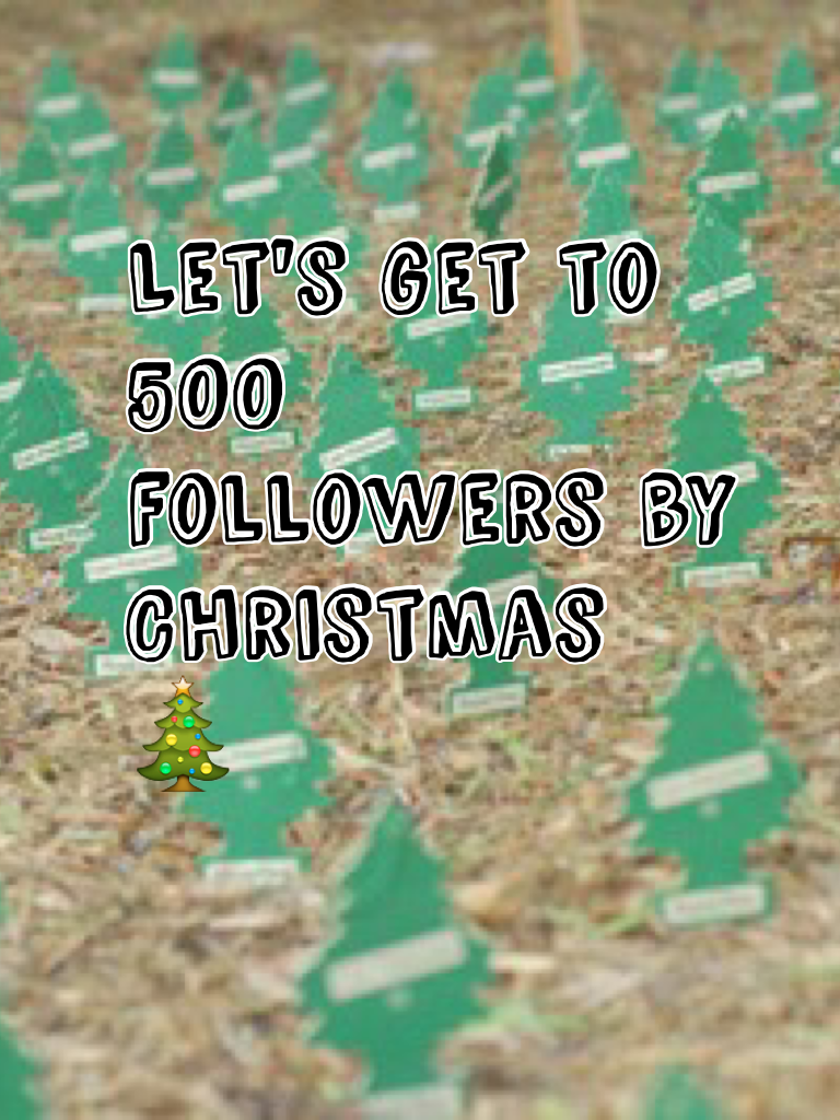 Let's get to 500 followers by Christmas 🎄 