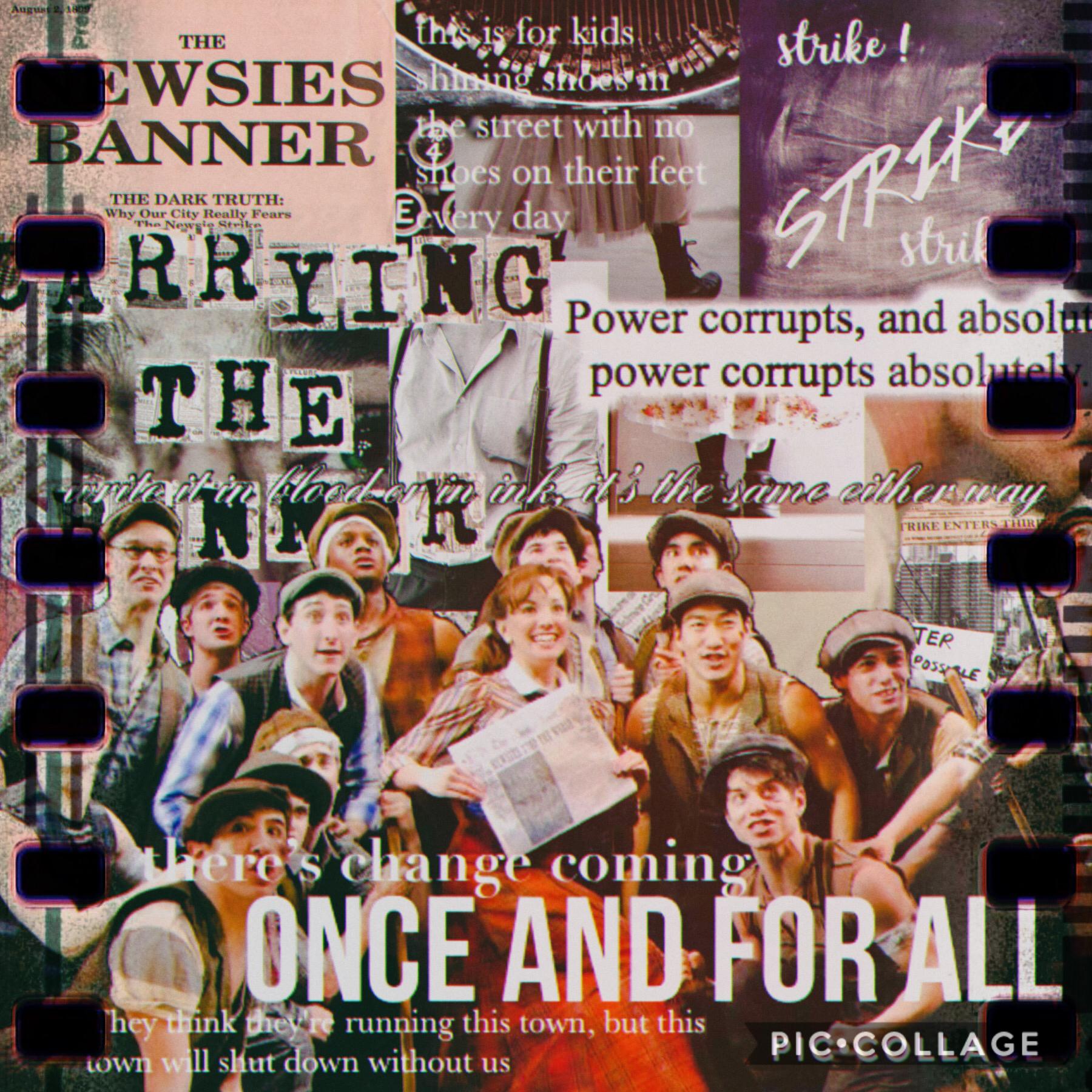 —tap—
“give life's little guys some ink, and when it dries just watch what happens”
an eDit ! FrOm mE ! w o w 😳 
I decided to do a newsies edit bc ,, I love newsies and I think the whole musical just has such a great message ✨ it’s on Disney+ and I really