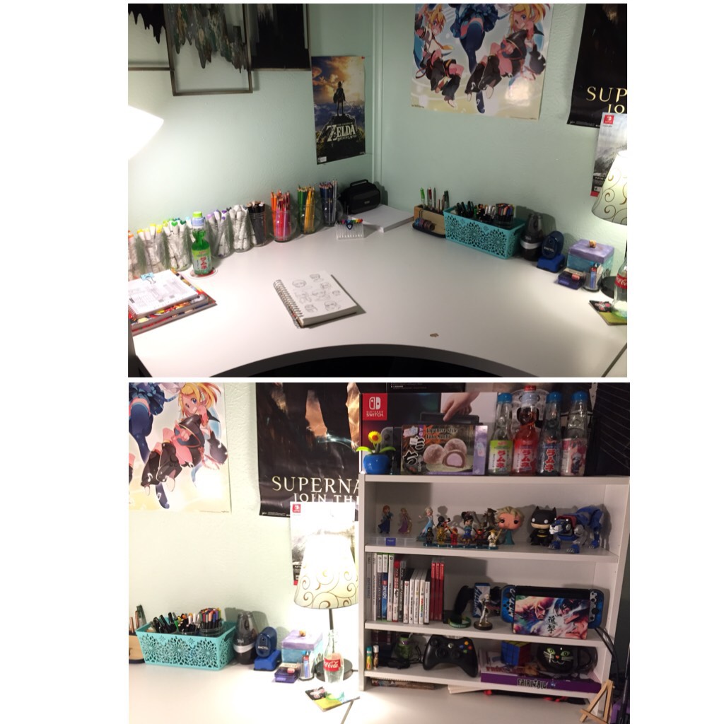 I finally reorganized my desk it was so messy ahhhh