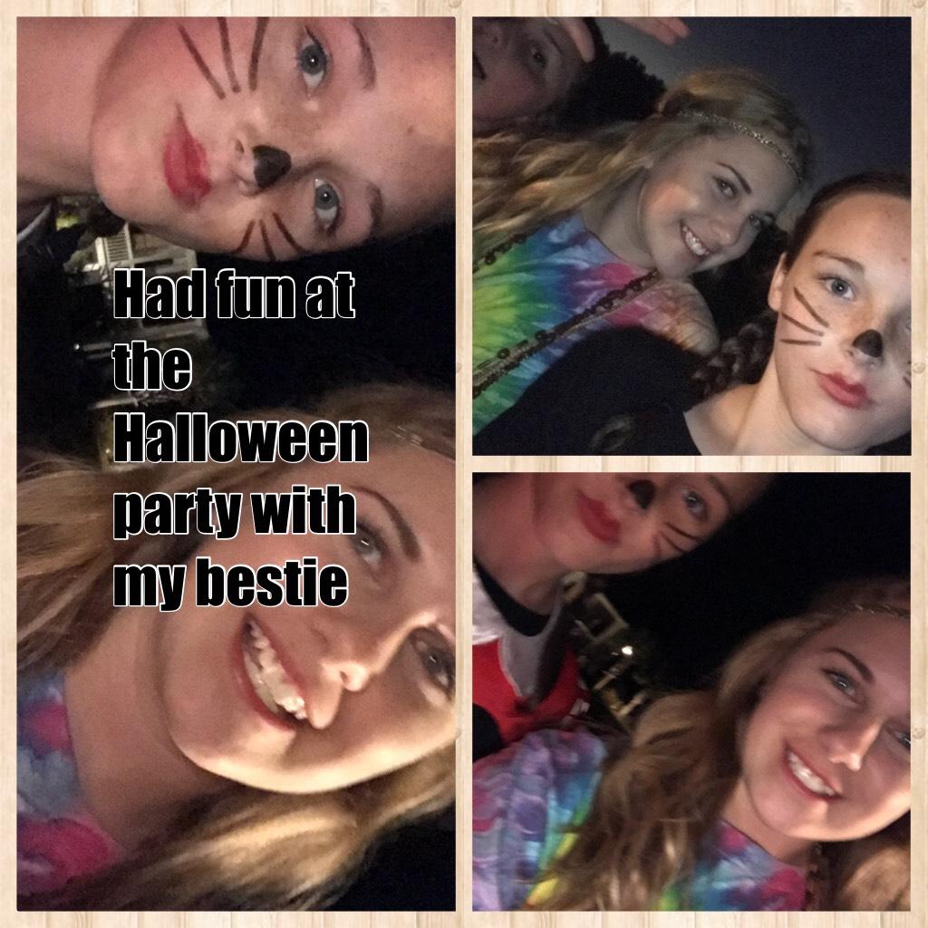Had fun at the Halloween party with my bestie