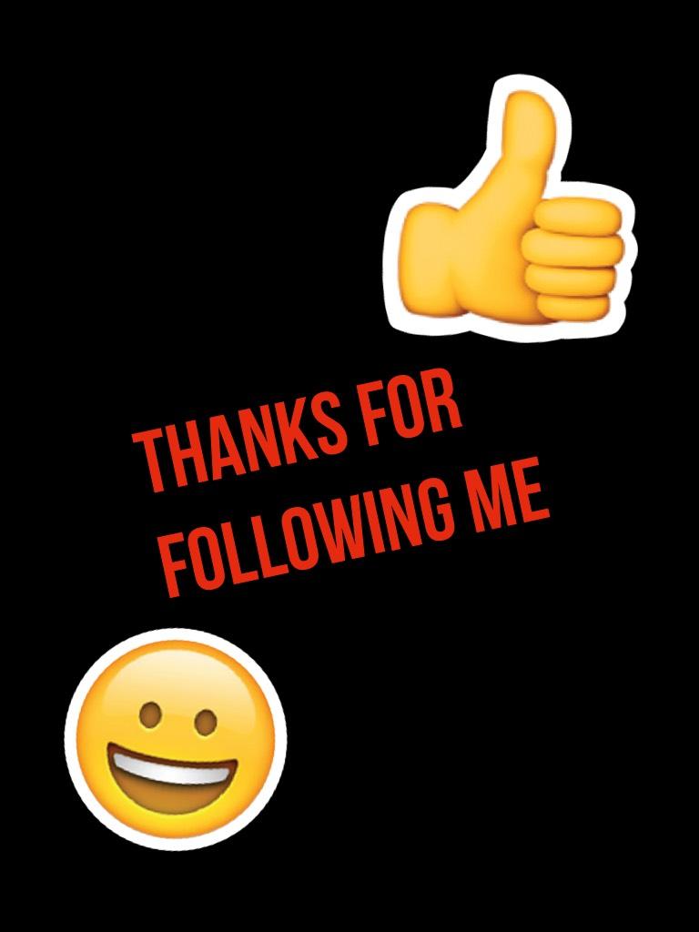 Thanks for following me 