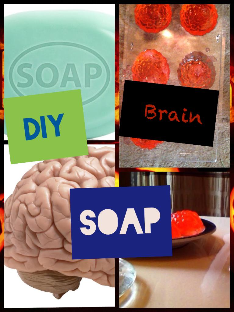DIY brain soap!! Check out my YouTube channel for a step by step tutorial! GLITTERIFIC06