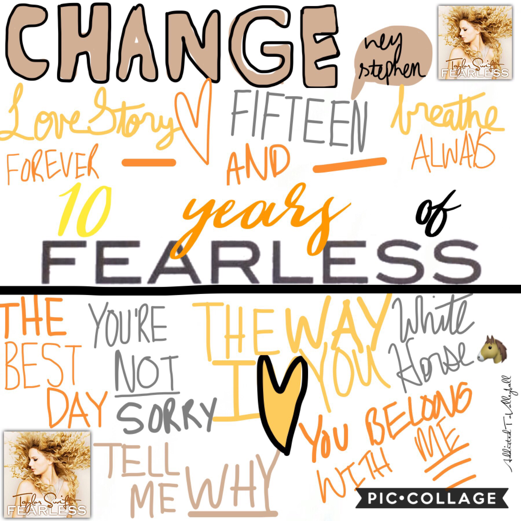 11-11-18 - 10 years of Fearless - tap!
10 years.. I’m so emotional! Fearless is what made me a Swiftie! Time has flown by. ♥️
meanwhile I hate this! 😂 the doodles took forever 😂
QOTD in Comments 🐍