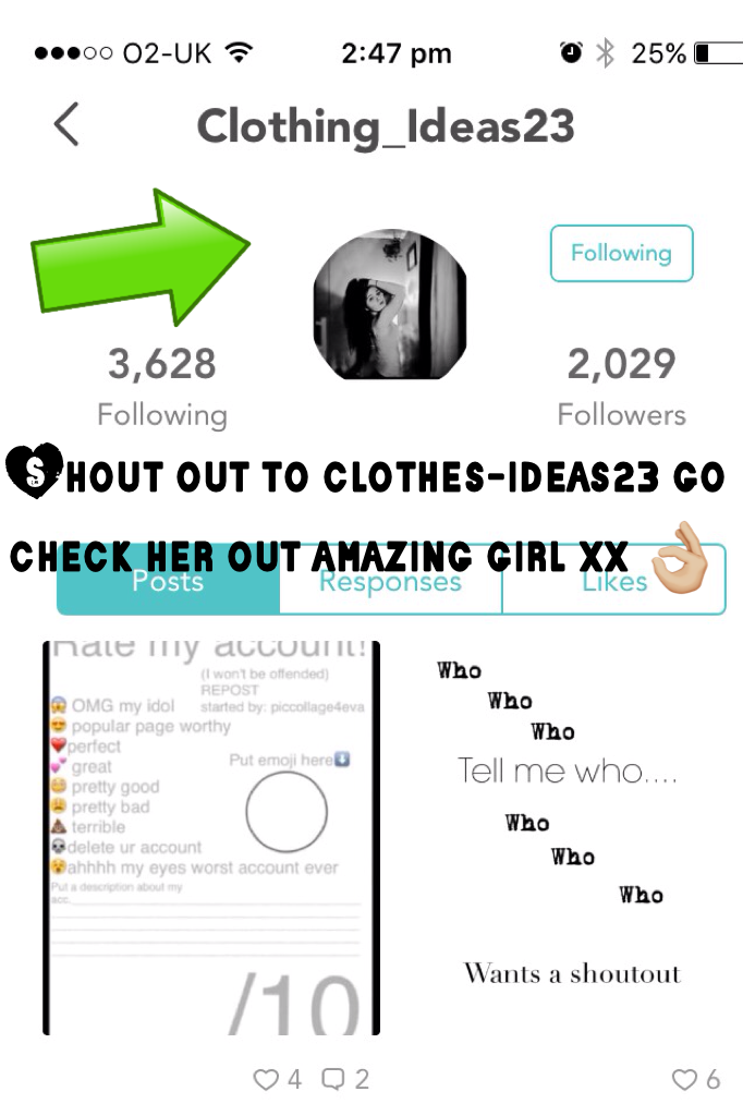 Shout out to clothes-ideas23 go check her out amazing girl xx 👌🏼