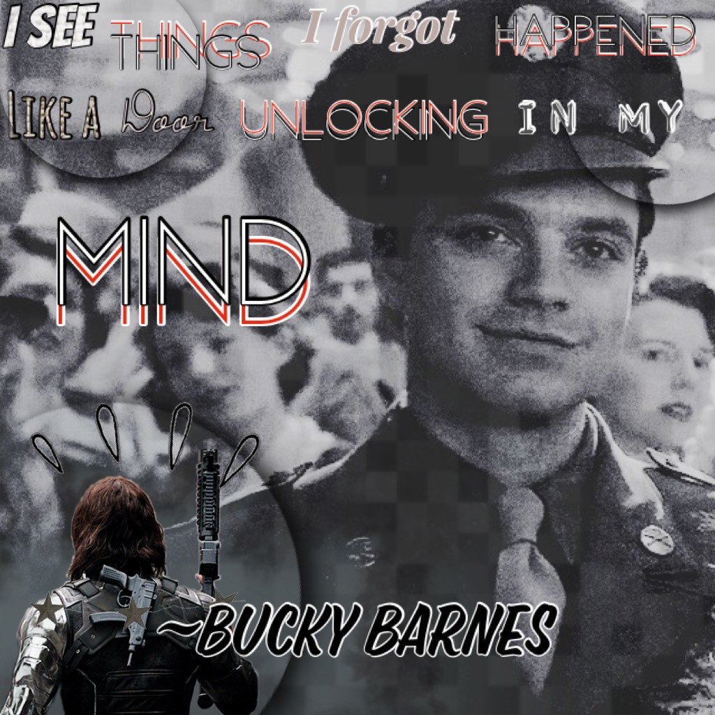 Tapp😼

Ending this theme the right way with Bucky Barnes😄

“ I see things I forgot happened Like a door unlocking in my mind”~Bucky Barnes 