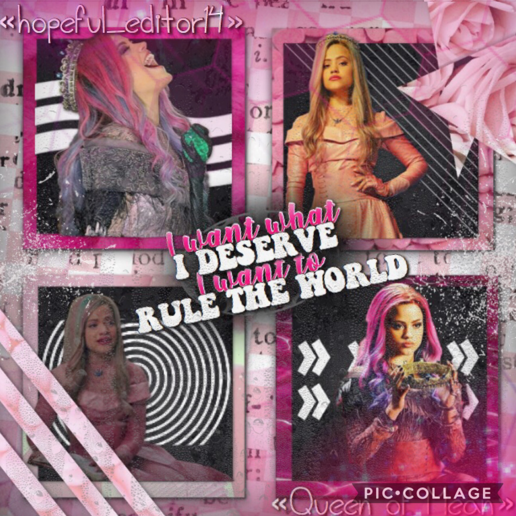 This was my part of the mega collab and I’ve also entered it in a couple contests. I honestly love this style so much!!!!!!!! I know I said I’d stop with Descendants collages, but I’m pretty sure this is my last one. what do you think of it? And does anyo