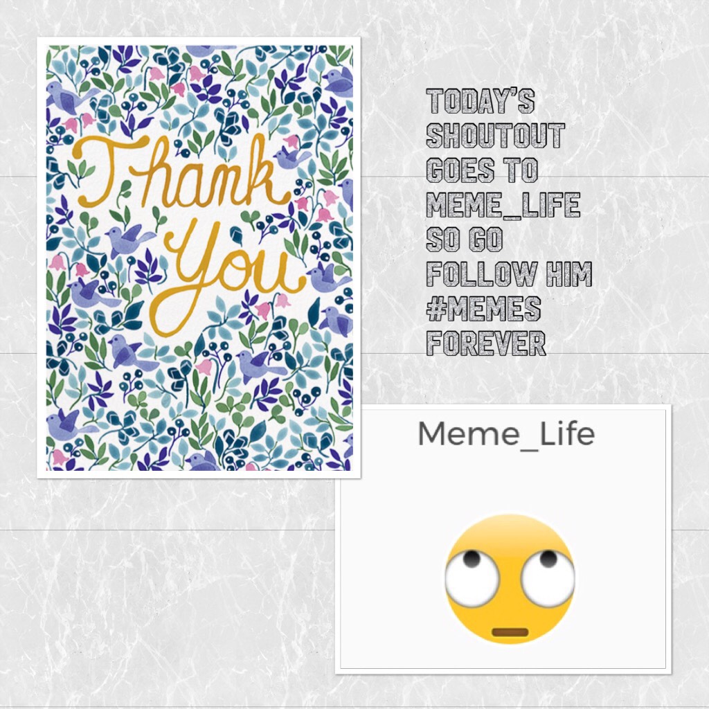 Today’s shoutout goes to meme_life  so go follow him #memes forever