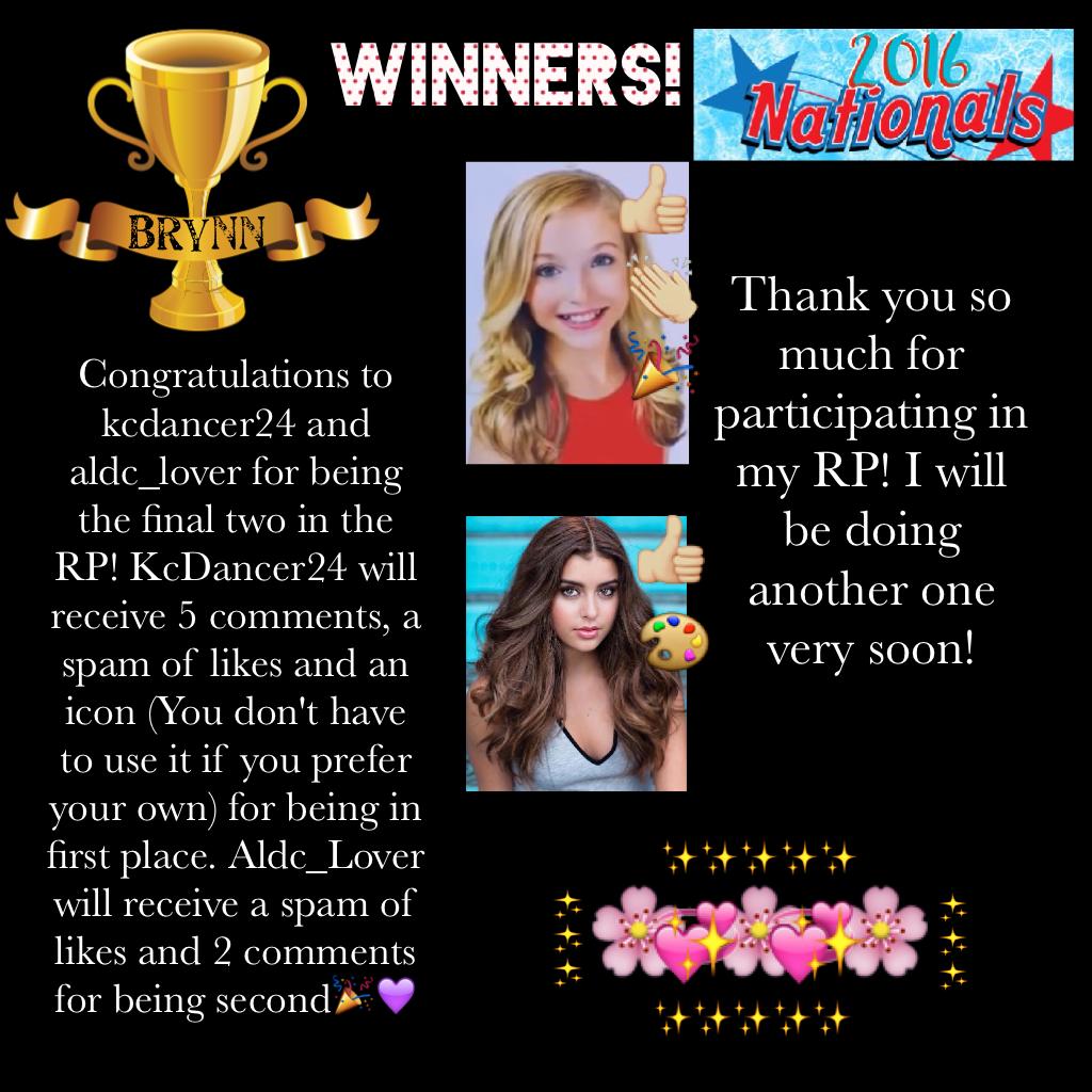 🌸 Kcdancer24 is the winner 🌸 well done both of you!