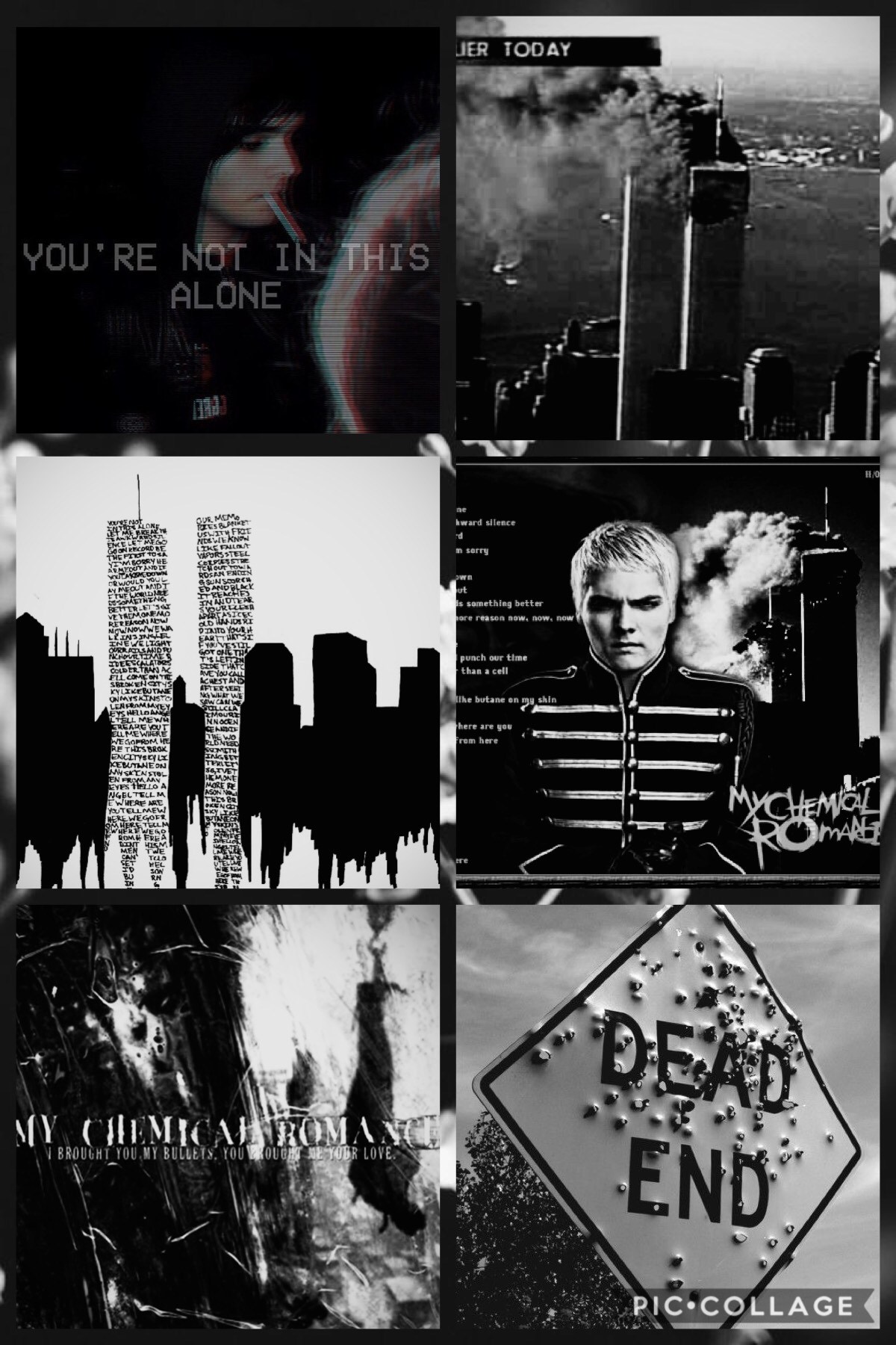 So this is kinda late, so my apologies, but this is in memory of all those poor amazing people who died on 9/11 due to the tragedy that happened that day. Gerard Way the singer from My Chemical Romance experienced it that day in a neighboring building, an