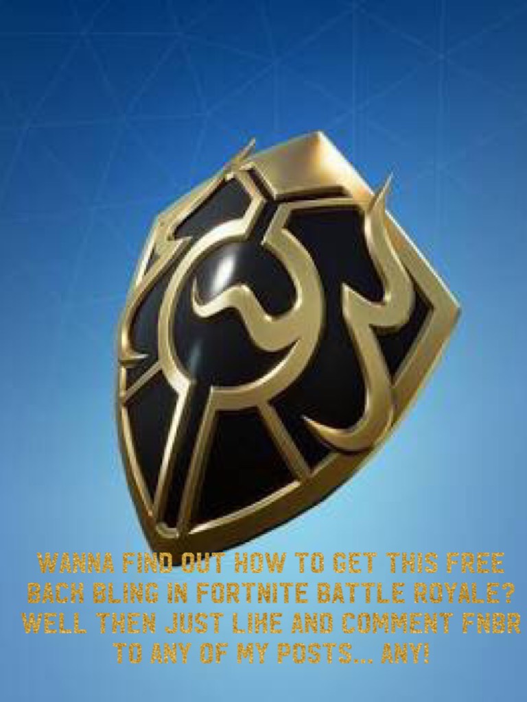 Wanna find out how to get this free back bling in fortnite battle royale? Well then just like and comment fnbr to any of my posts... any! IM SERIOUS