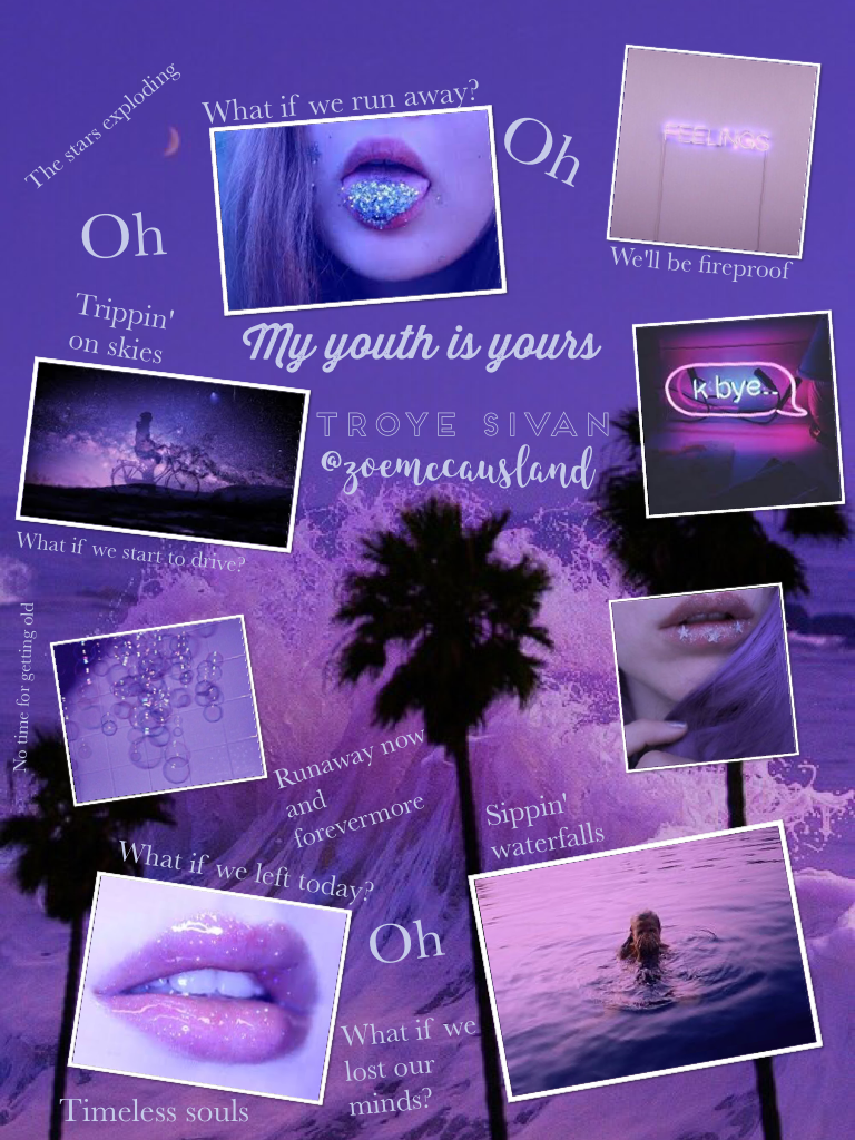 Troye Sivan lyric collage