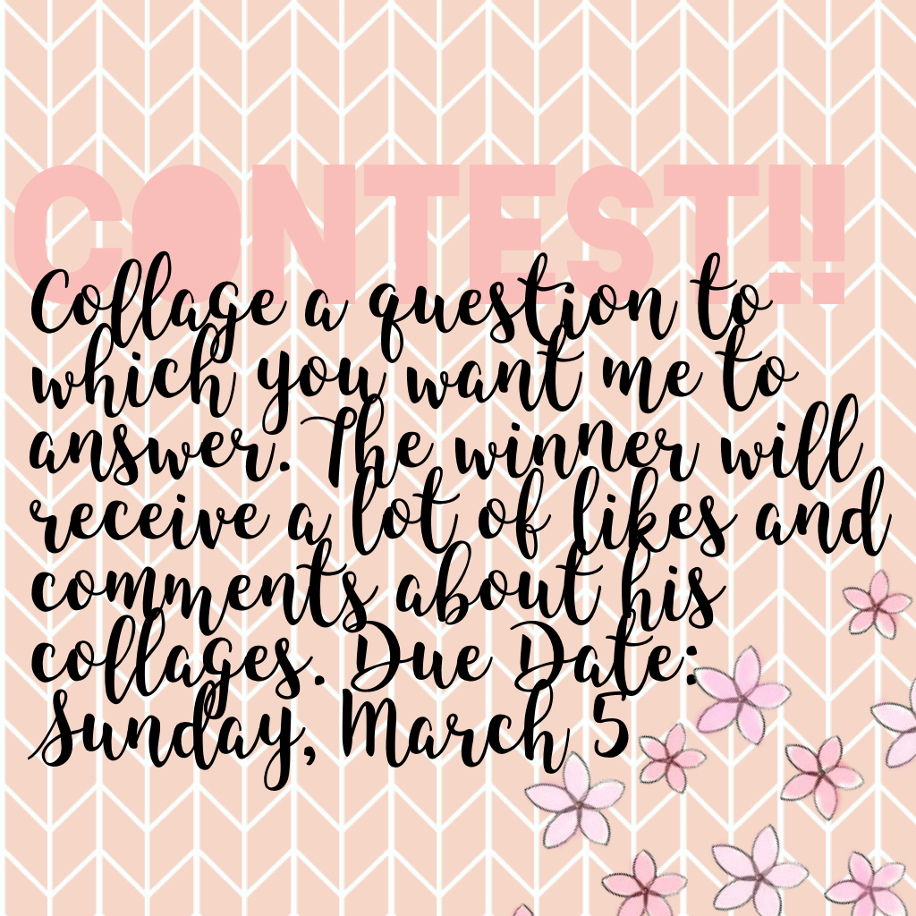 Contest!! Due date: Sunday, march 5