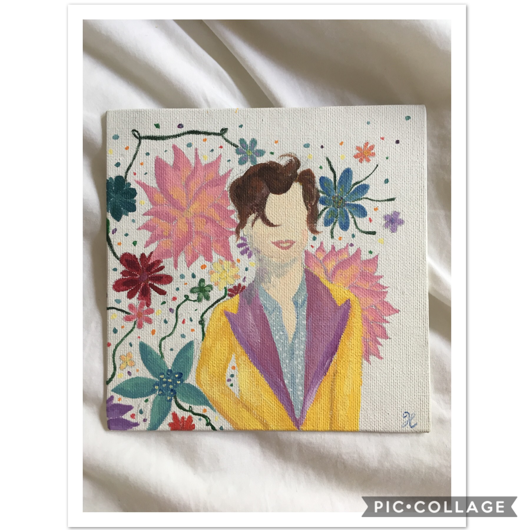yo I painted harry styles and made an art account on insta I feel vv productive 