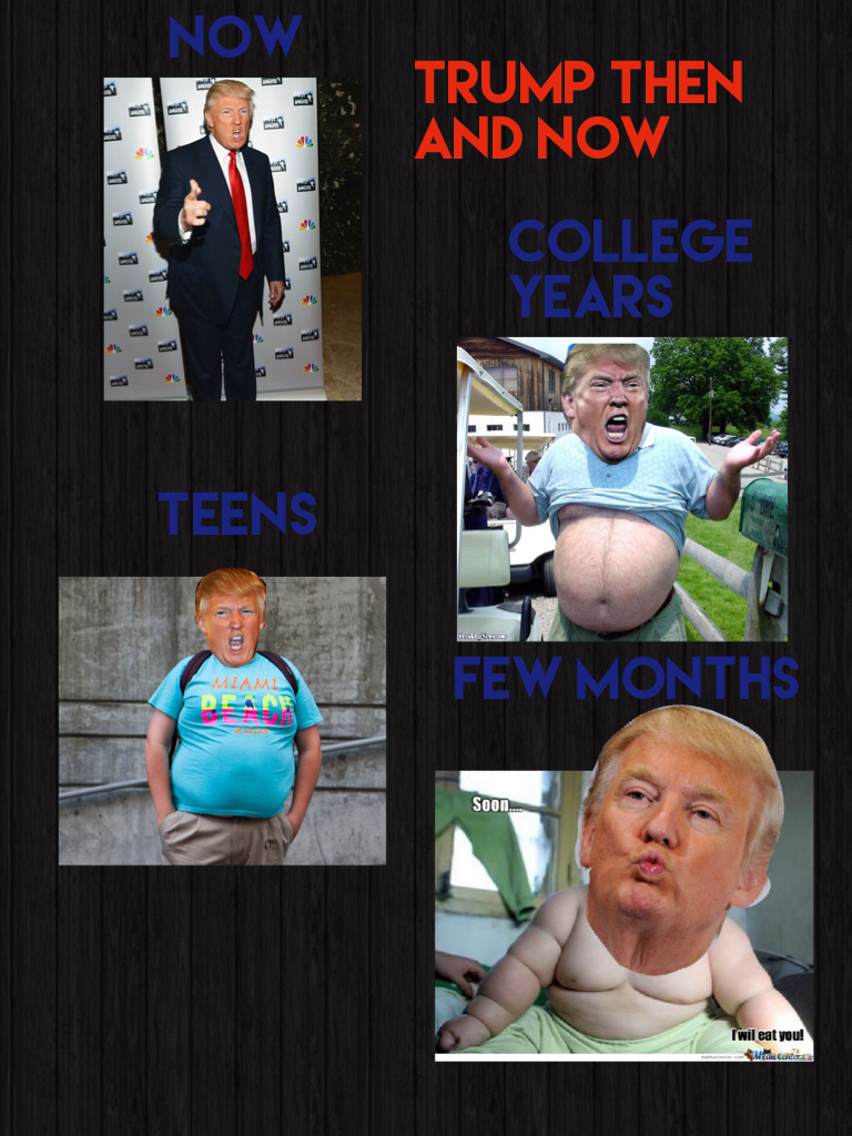 Then and now "Donald Trump"