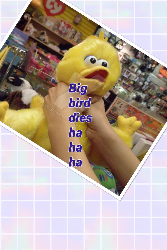 Big bird dies ha ha ha