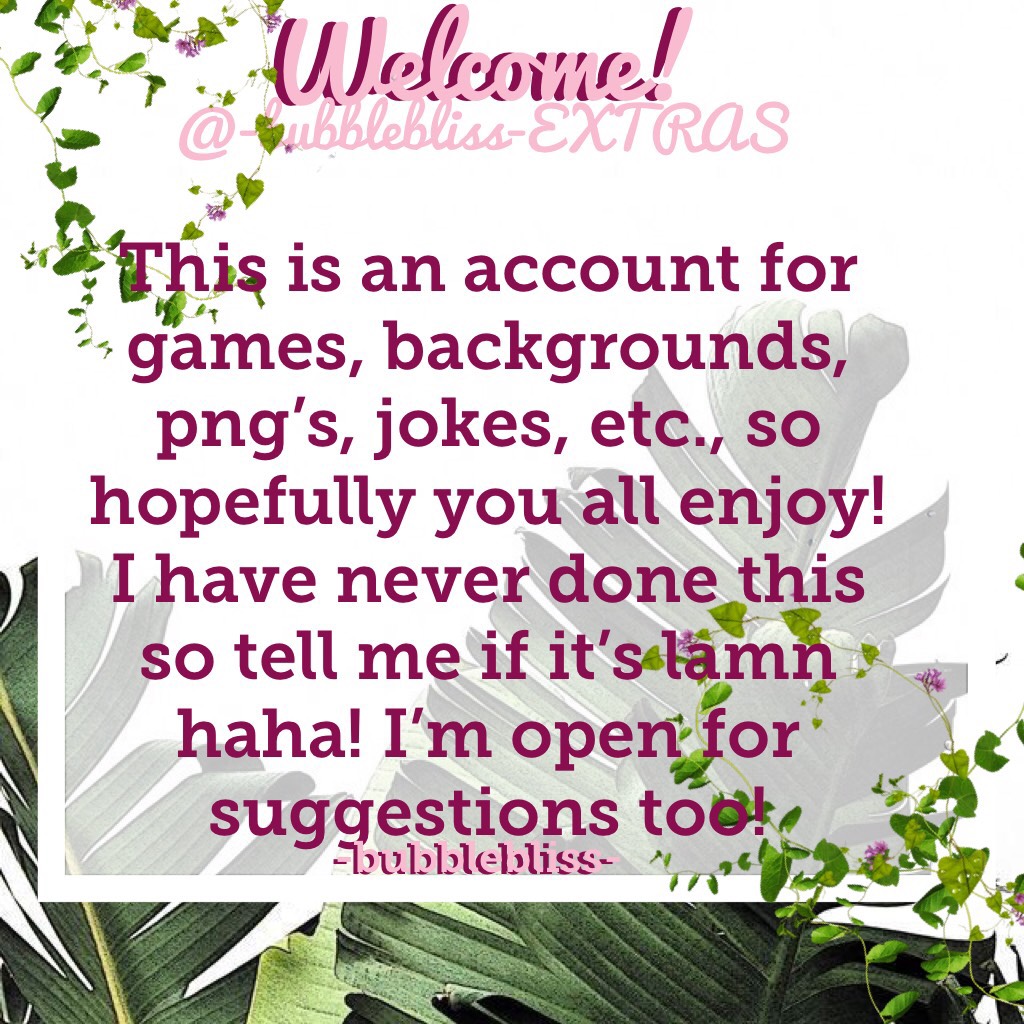 Welcome! Hope you all enjoy!💕