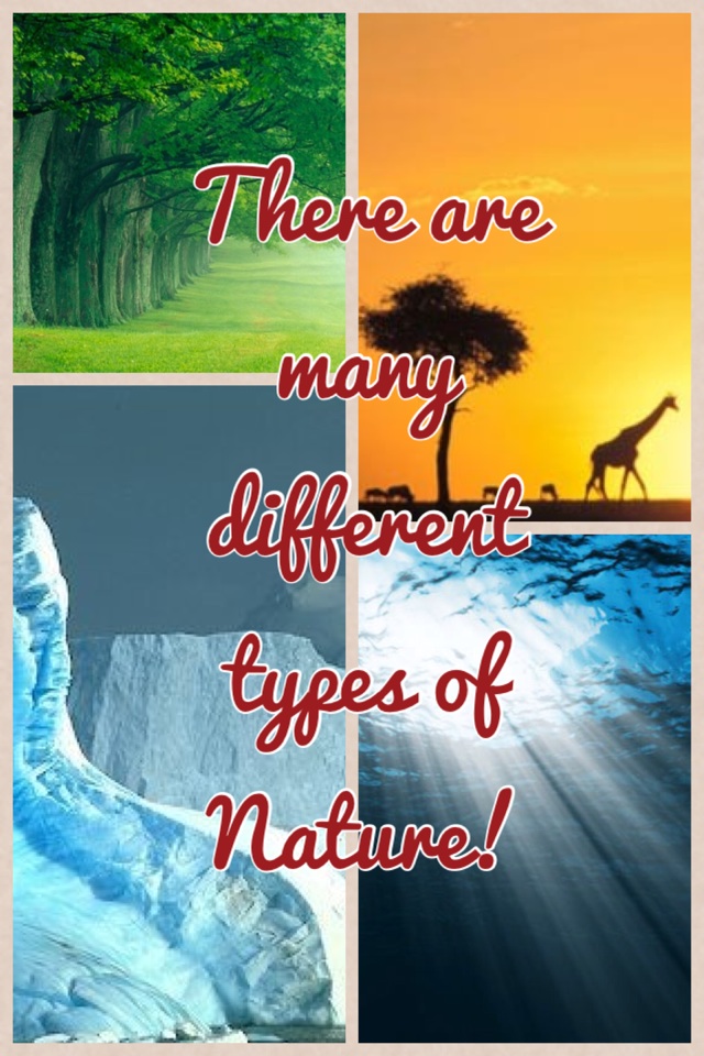 There are many different types of Nature! 