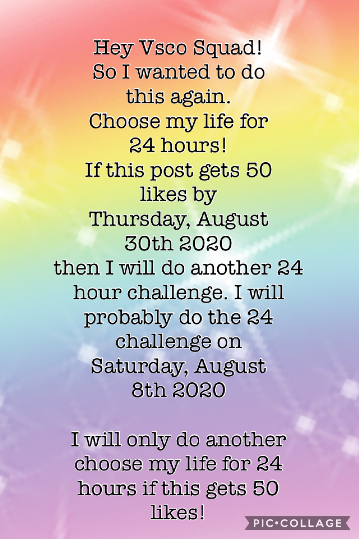 ✨Tap✨
This post:
50+ likes - choose my life for 24 hours
49- likes - no choose my life for 24 hours 
Please like!!!