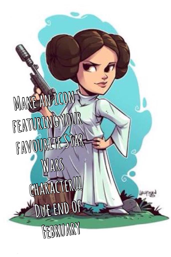 Make an icon featuring your favourite Star Wars character!!! Due end of February 
