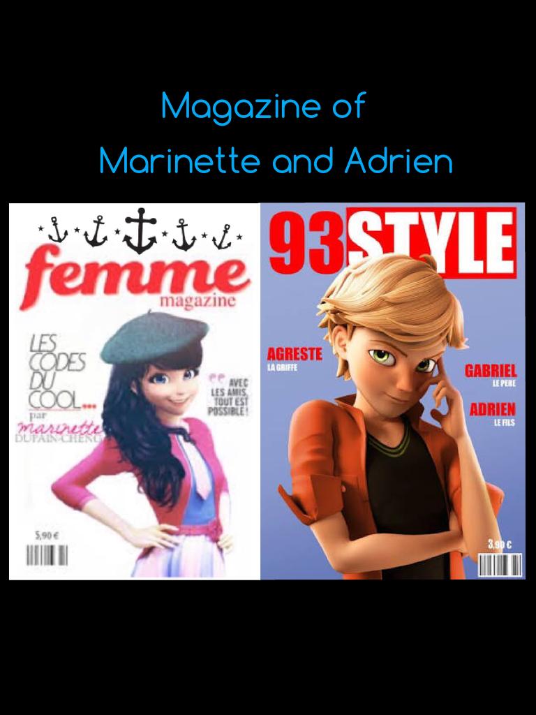 Magazine of marinette and Adrien 