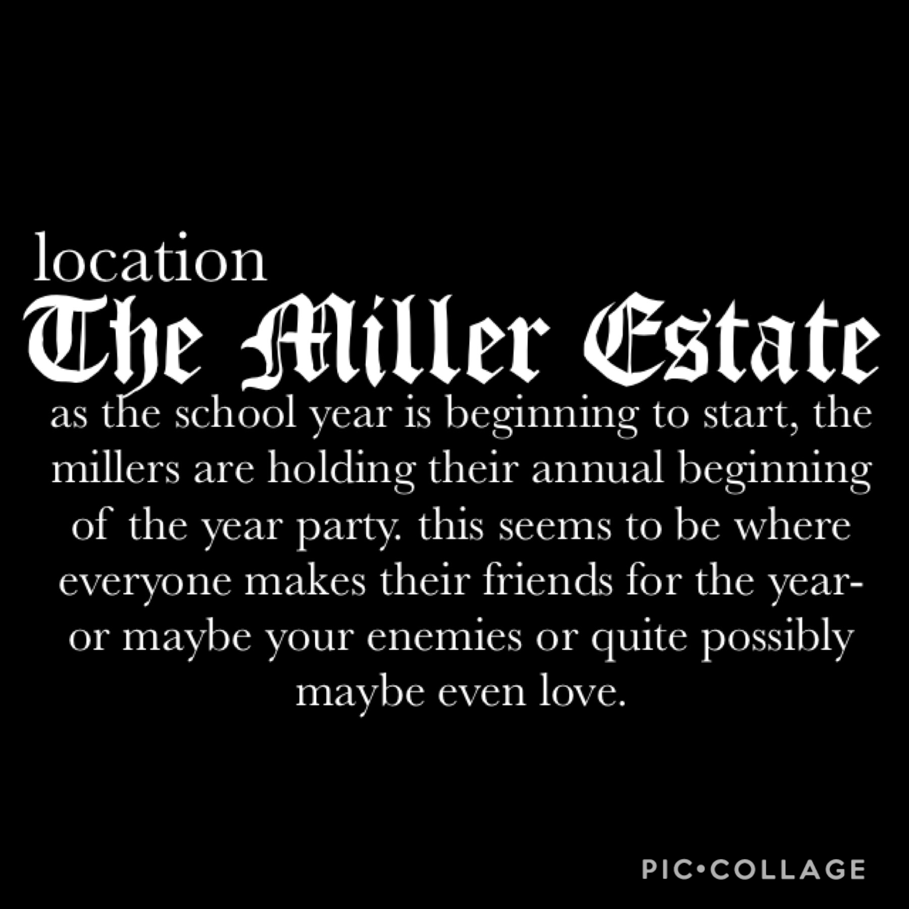 🖤Welcome to The Miller Estate🖤