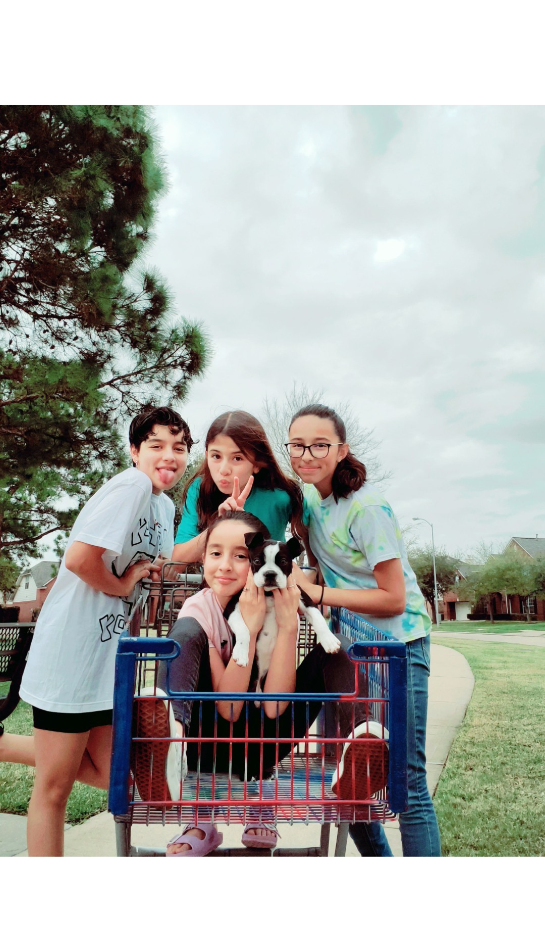 these are my cousins we were taking pictures in the park 💫 this isn't my best pic but its oKkK 😂✋ the girl holding mickey and the girl with the short hair are my cousins 🥺🥺 theyre so pretty i love them so much ♥️