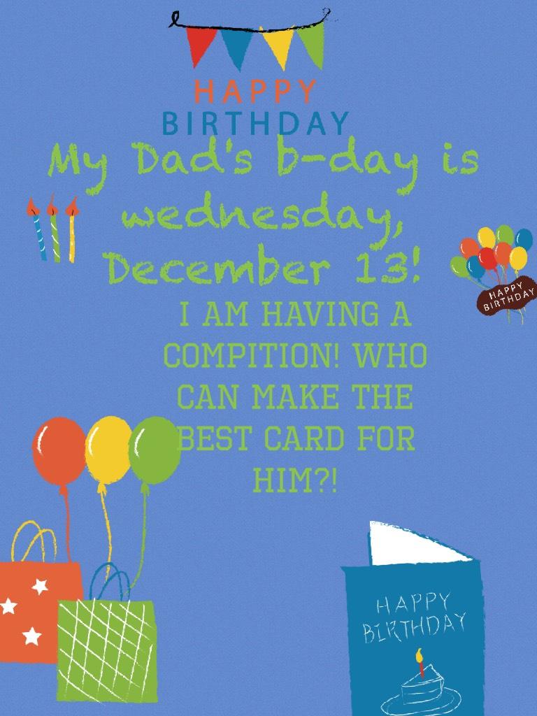 It has to be from the person making it/ you. The card is due wednesday!
