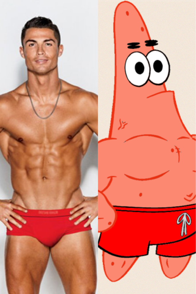 Se parecen cristiano Ronaldo y Patricio de bob esponja??
#separecen