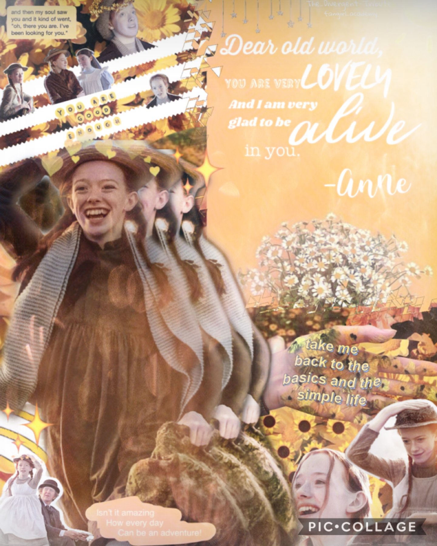 Wrapping up my theme with an aesthetic take on Anne Shirley Cuthbert!! I’m so excited for AWAE Season 3!!
🌻 Rate /10? 🌻
QOTD: Which AWAE character can you relate to the most?
AOTD: Anne! 💛