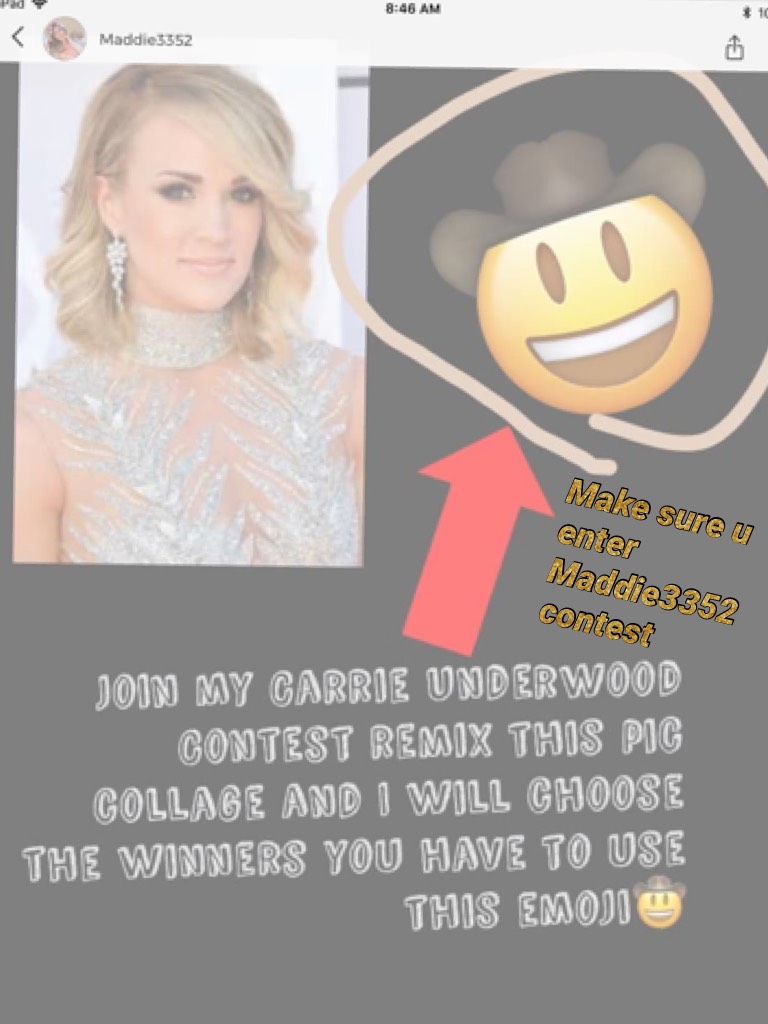 Make sure u enter Maddie3352 contest 