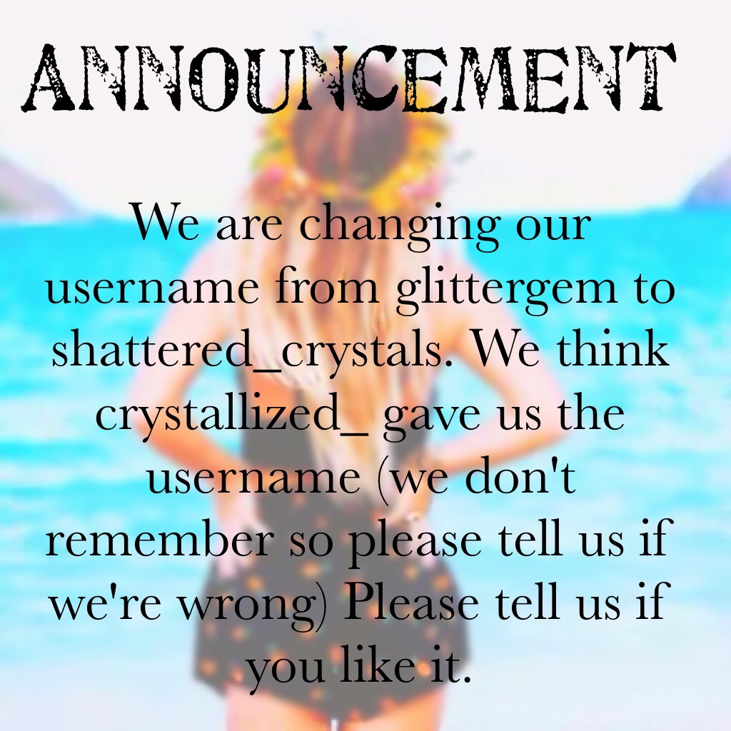 We are changing our username!!!!!!