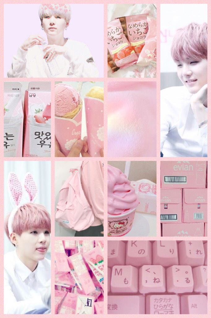 ʕ•ᴥ•ʔ tap!~
{09/08/17} {16:00}

tbh i made this one for somebody on facebook but it was too cute not to post on pic collage so here you go i guess ?? suga's too precious in pink hair rip