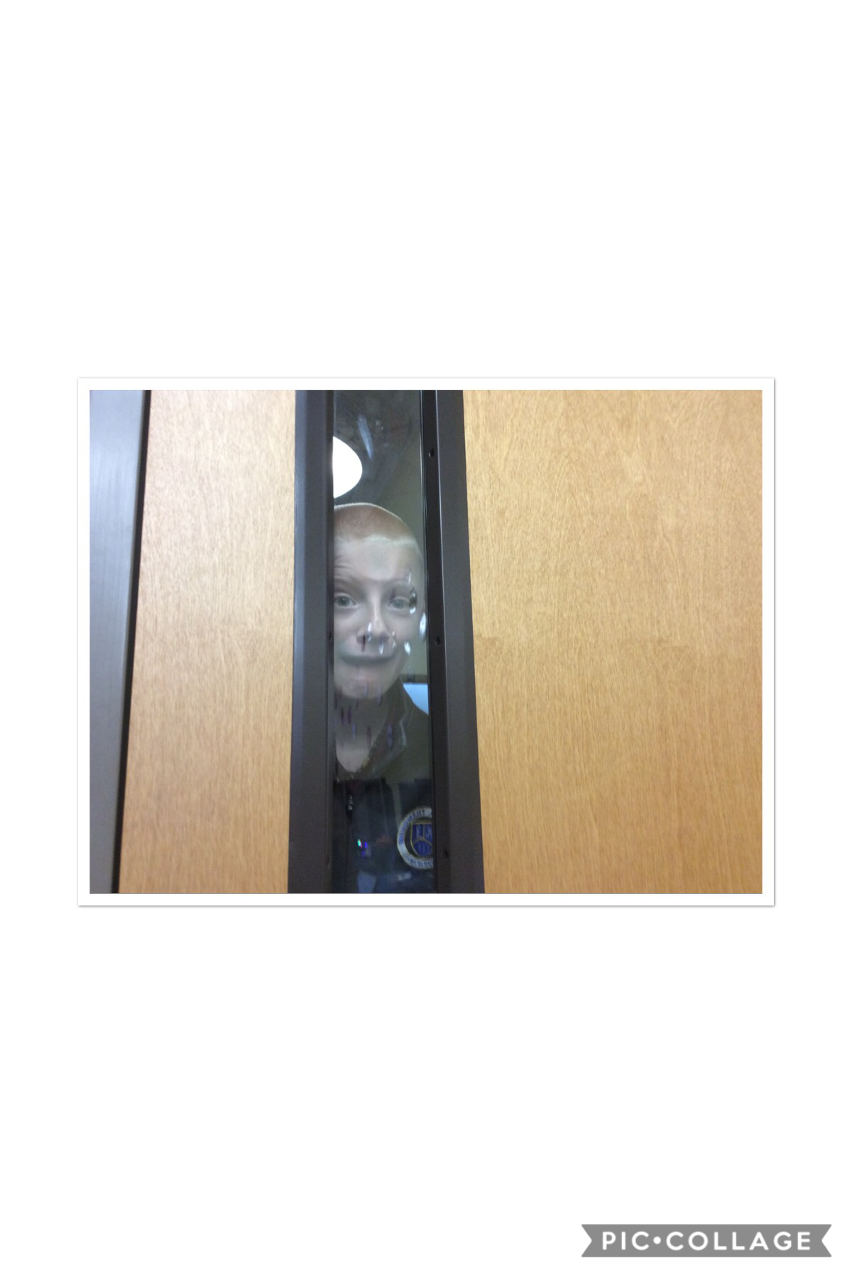 Peyton when everyone in the class is eating candy, but he is locked out.