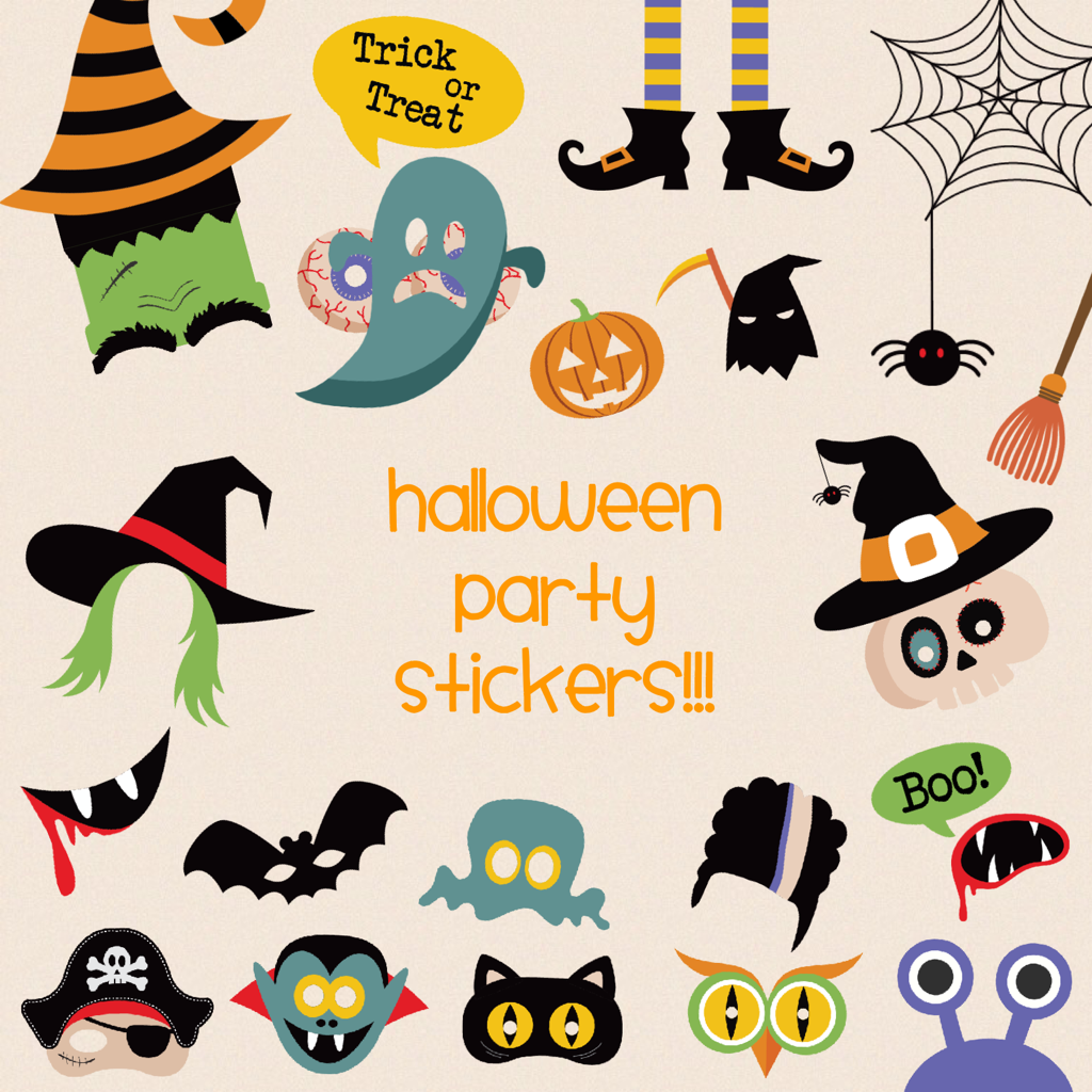 Halloween party stickers!!!