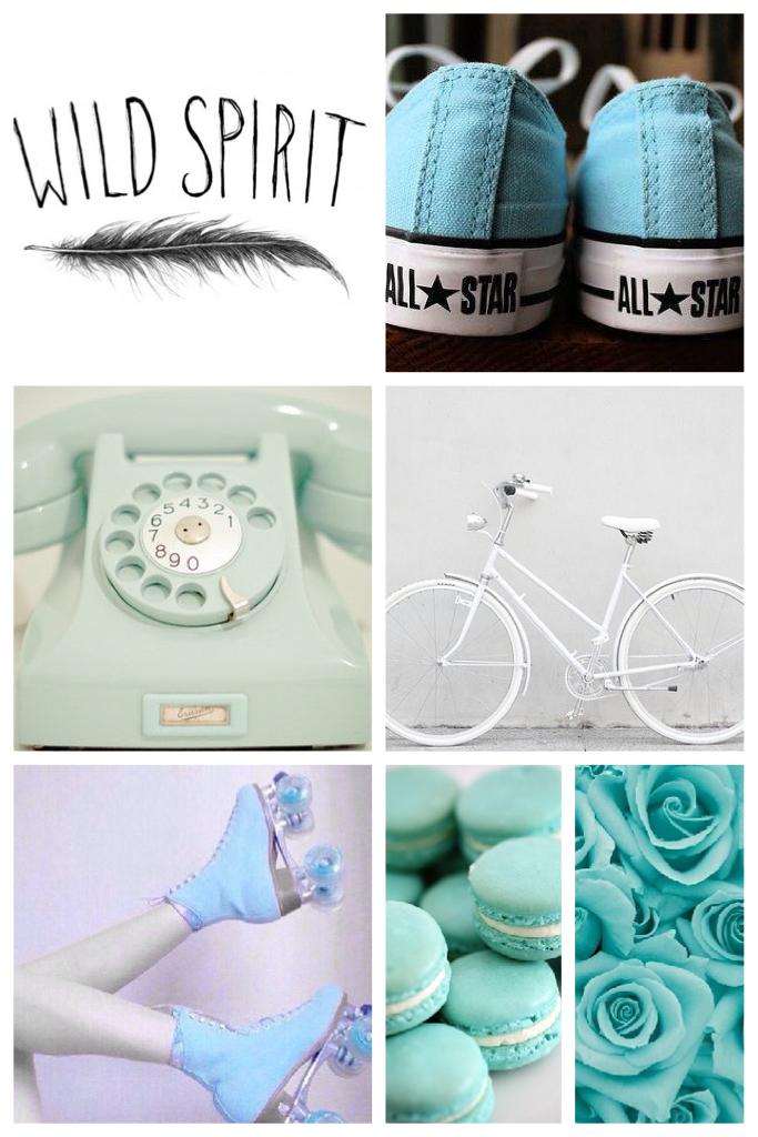 Baby blue and white